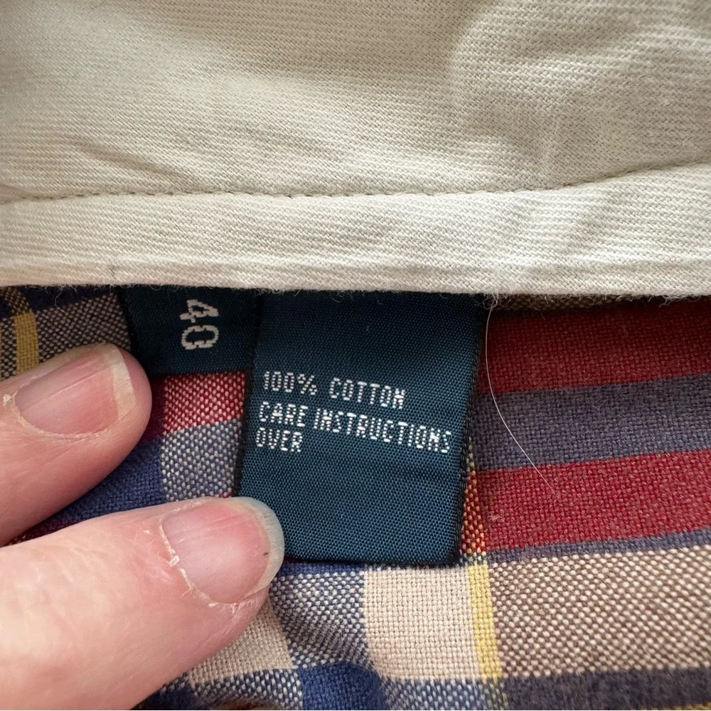 Vintage Polo Ralph Lauren Shorts Mens 40‎ Multicolored Plaid 12 Inch Inseam